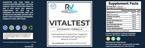 Vitaltest Daily Supplement - 60 Capsules — alternate view